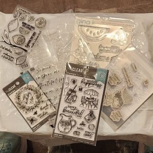 Large Clear Stamp Collection with Various Designs